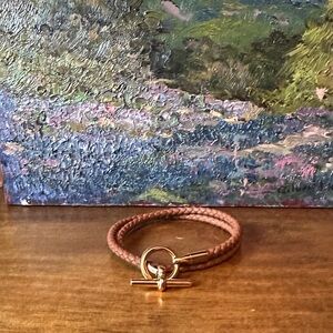Authentic HERMES Glenan Double Tour Bracelet Size T2